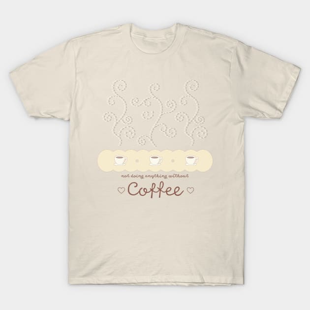 Coffee Aroma Swirls T-Shirt by Bav
